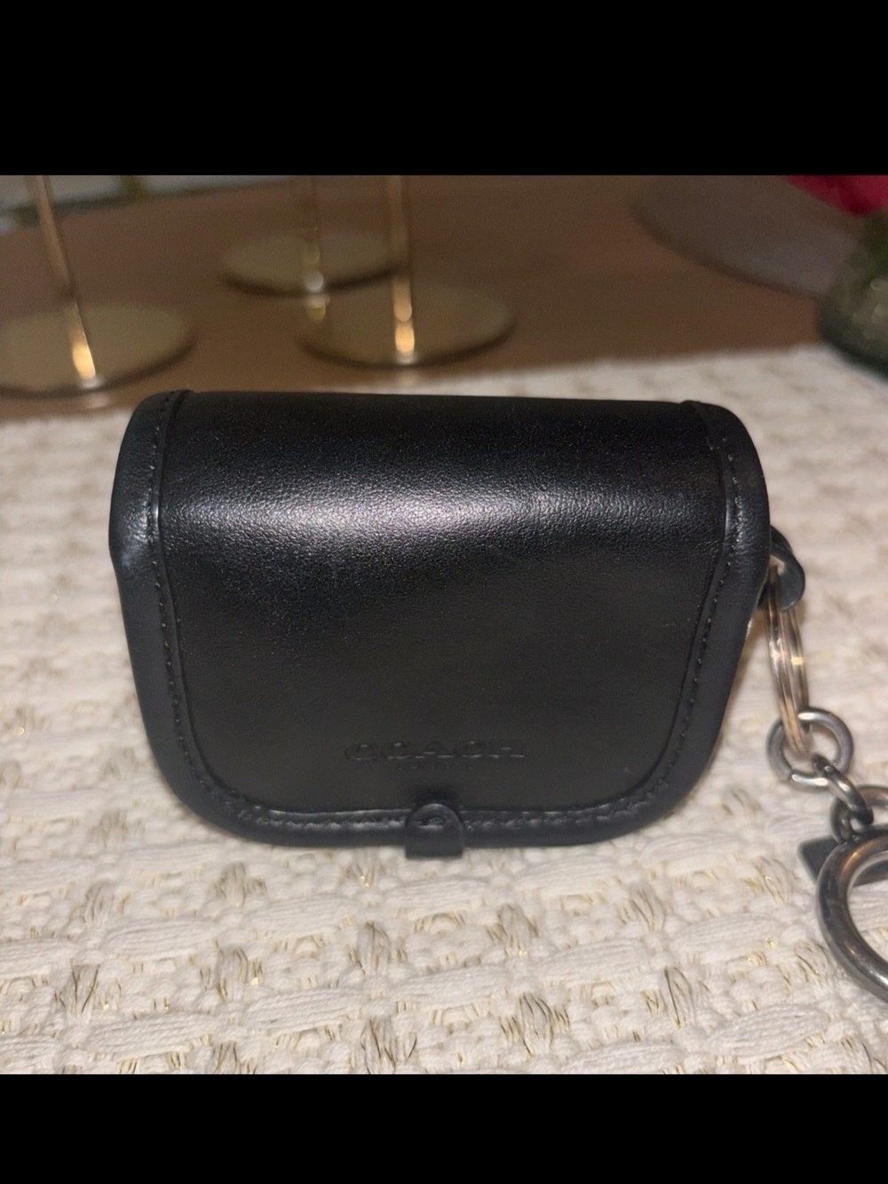 Coach Key Fob In Black - Picture 3 of 4